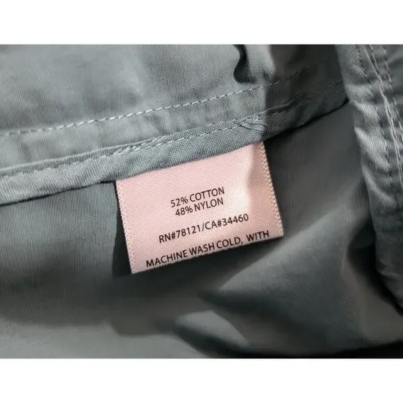 Eileen Fisher Jacket Teal Green Lightweight Belt Trench Misses Size XS Flaws - Picture 9 of 10